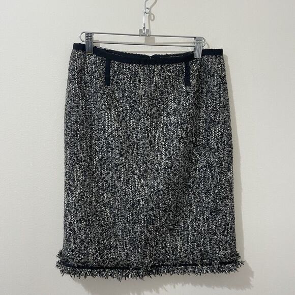 TALBOTS Textured Tweed Wool Blend Pencil Skirt Office Grainy Size 4P Petite - Picture 1 of 9